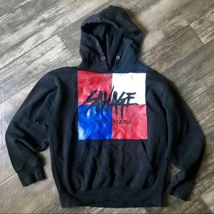 Savage Men’s Comfy Black Hoodie Hooded Sweatshirt